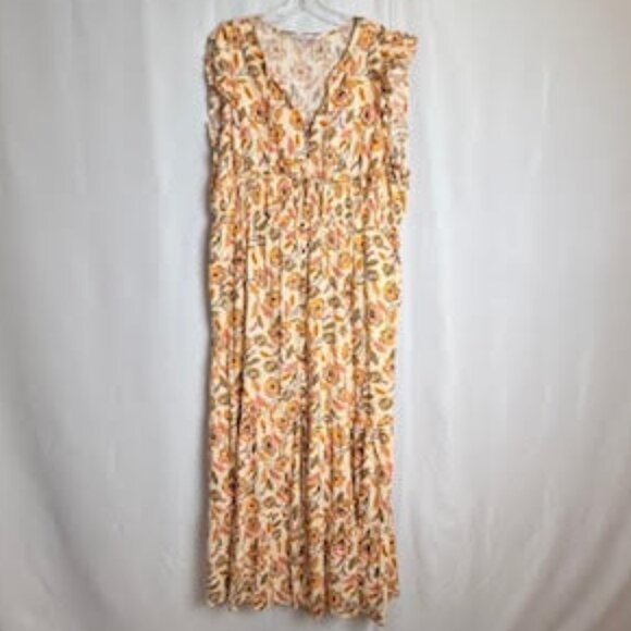 Sonoma Goods for Life Floral Maxi Dress Long Sleeve Size XXL - Picture 3 of 8